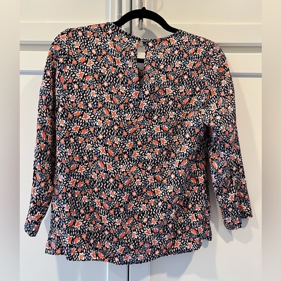 Rebecca Taylor Keyhole Cut Out Floral Silk Blend Blouse. Size 0. EUC - Picture 7 of 9